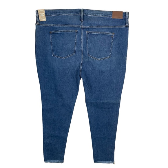 Madewell 10" High-Rise Skinny Jeans in Mackey Wash: Button-Front Edition Size 37 - Picture 7 of 8